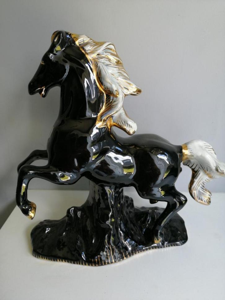 Groot paard keramiek Quaregnon, Antiek en Kunst, Antiek | Keramiek en Aardewerk, Ophalen of Verzenden