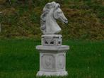 Tête de cheval sur socle - 60 cm - Entièrement en pierre, Pierre, Enlèvement ou Envoi, Neuf