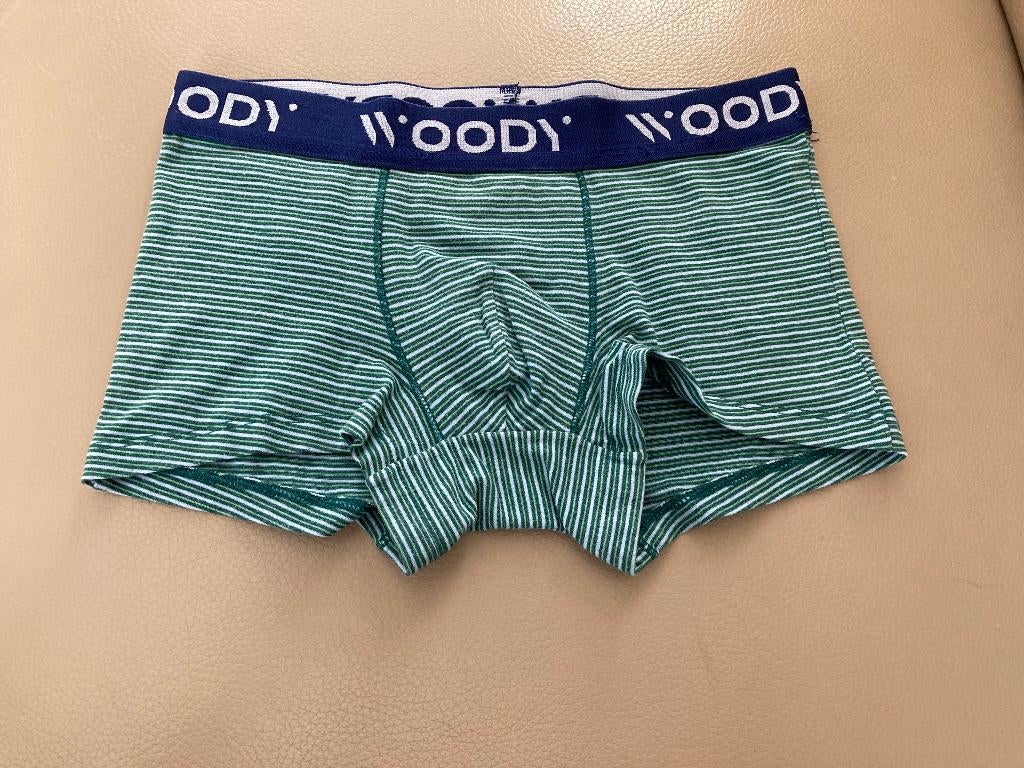 Groen gestreept onderbroekje, Woody, 152, 12 jaar, Kinderen en Baby's, Kinderkleding | Maat 152, Nacht- of Onderkleding, Ophalen of Verzenden