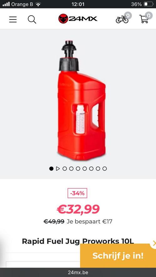 Proworks - Rapid Fuel Jug 10 L, Fietsen en Brommers, Brommers | Toebehoren, Zo goed als nieuw, Ophalen