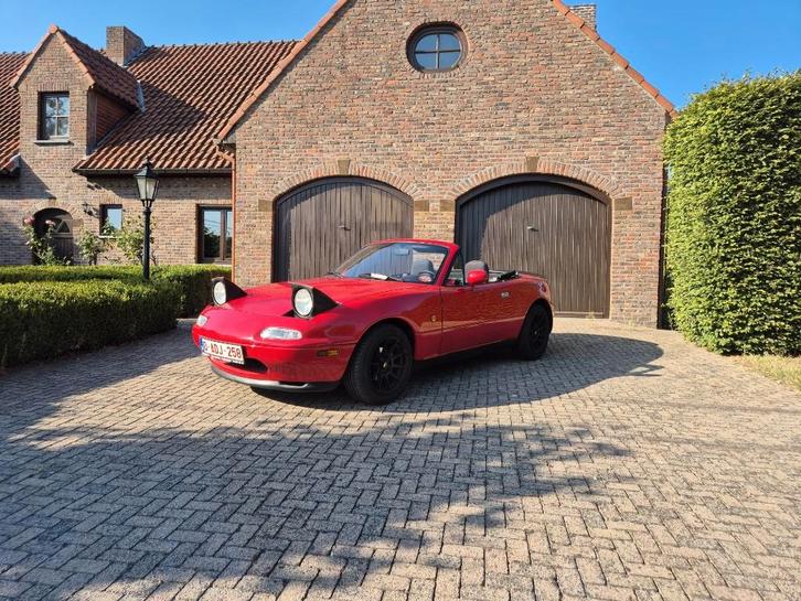 Mazda MX-5 NA incl. originele velgen en hardtop, Autos, Mazda, Particulier, Essence, Cabriolet, 3 portes, Boîte manuelle, Rouge