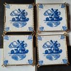 Delfts blauw onderzetters 4 stuks, Ophalen of Verzenden