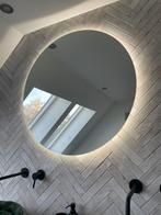 Badkamer spiegel rond 90cm met licht en anticondens, Huis en Inrichting, Woonaccessoires | Spiegels, Ophalen, Zo goed als nieuw
