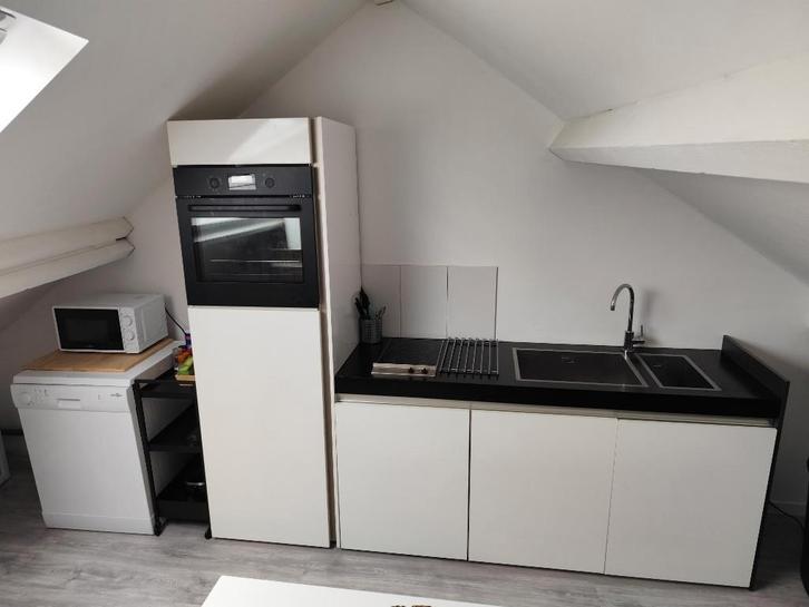 Cuisine équipée complète, Huis en Inrichting, Keuken | Complete keukens, Gebruikt, Wit, Greeploos, Ophalen