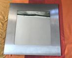 Moderne Spiegel in inox frame, Ophalen, Zo goed als nieuw, Vierkant, 50 tot 75 cm