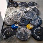229 kilo nieuwe uit verpakking Olympi bumper plates en atx, Sport en Fitness, Ophalen, Zo goed als nieuw