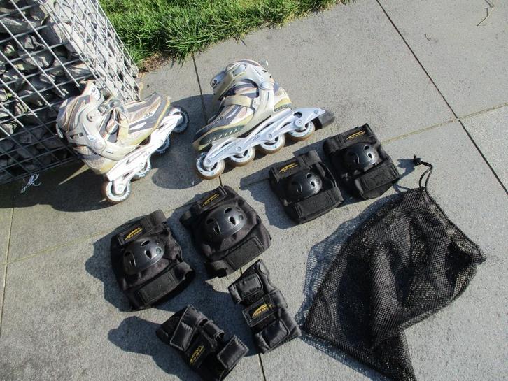 Fila skeelers, inline skates van + valbescherming, core fit, Sport en Fitness, Skeelers, Gebruikt, Inline skates 4 wielen, Overige merken