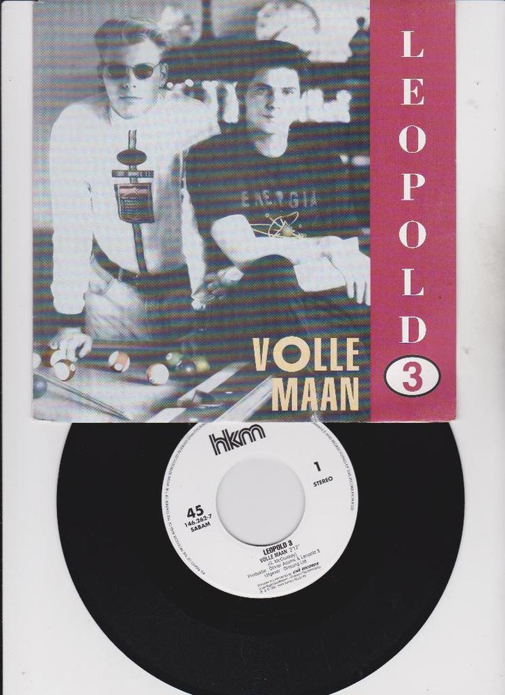 Leopold 3 – Volle Maan  1992  Synth-pop   MINT, CD & DVD, Vinyles Singles, Comme neuf, Single, Pop, 7 pouces, Enlèvement ou Envoi