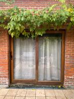 Porte coulissante Merbau avec grilles de ventilation 215x215, Bricolage & Construction, Enlèvement, Utilisé, Autres types, Bois