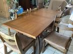 Eiken tafel met 6 stoelen, Ophalen, Gebruikt, Eikenhout