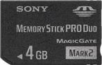 Sony Memory Stick PRO Duo (Mark 2) 4 GB Sony Cyber-Shot, Audio, Tv en Foto, Ophalen of Verzenden, Zo goed als nieuw, Memory stick