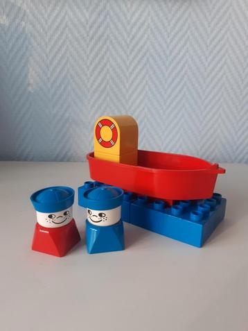Leuk lego duplo bootje met 2 matroosjes, Enlèvement, Comme neuf, Duplo
