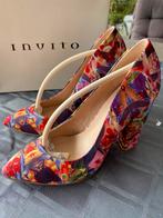 Fleurige Invito schoenen, maat 39, hoge hak, nieuw, Neuf, Autres couleurs, Chaussures à haut talons, Enlèvement