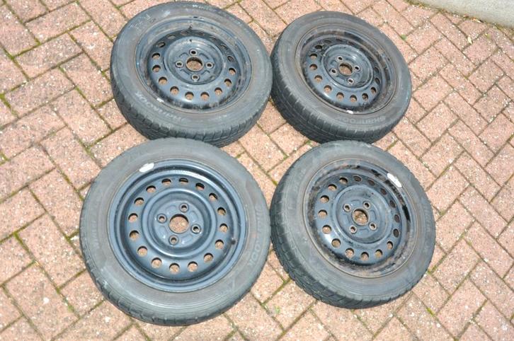 4x 14" velgen steek 4x 100, ET 45, naaf 54 + winterband, Auto-onderdelen, Banden en Velgen, Banden en Velgen, Winterbanden, 14 inch