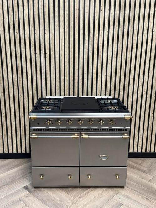 Luxe Lacanche Inox 100cm Gas Dubbele Oven + Coup de Feu, Elektronische apparatuur, Fornuizen, Elektrisch, 5 kookzones of meer