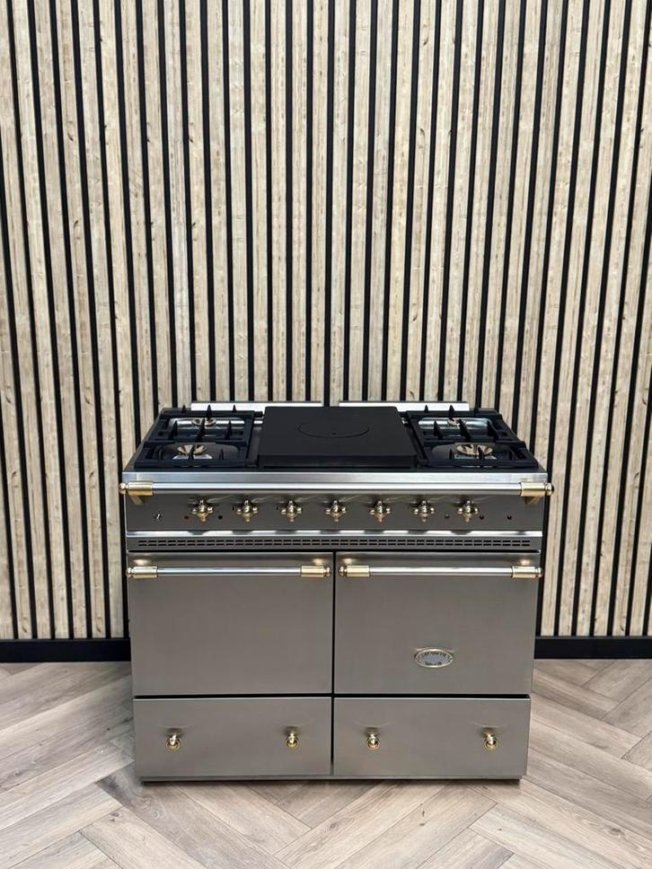 Four double à gaz Lacanche Inox de luxe 100 cm + Coup de Feu, Electroménager, Cuisinières, 5 zones de cuisson ou plus, 60 cm ou plus