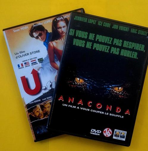 2x DVD Anaconda + U Turn - Jennifer Lopez - 1997    V2, Cd's en Dvd's, Dvd's | Avontuur, Zo goed als nieuw, Vanaf 16 jaar, Ophalen of Verzenden