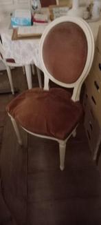 4 chaises pieds louis 16 assise velours vieux rose, Antiquités & Art, Enlèvement