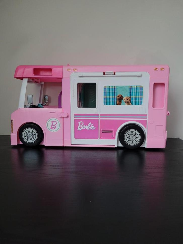Barbie 3-in-1 droomkampeerder (Droomcamper) Compleet, Kinderen en Baby's, Speelgoed |Speelgoedvoertuigen, Zo goed als nieuw, Ophalen