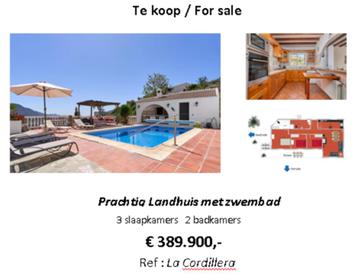 Prachtige villa met zwembad en 3 slaapkamers aan de Costa de