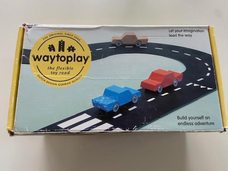 rubber race baan way to play, Kinderen en Baby's, Speelgoed | Racebanen, Zo goed als nieuw, Racebaan, Handmatig, Ophalen