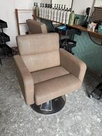 Kappersstoel, Huis en Inrichting, Stoelen, Ophalen, Gebruikt, Bruin, Eén