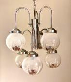 Vintage luster met murano glazen bollen., Ophalen, Gebruikt, Glas, Vintage