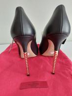 116C* VALENTINO GARAVANI sexy escarpins cuir noirs (39), Noir, Escarpins, Valentino, Envoi