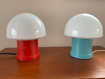 2 vintage paddenstoelenlampen uit het ruimtetijdperk beschikbaar voor biedingen