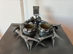 Antieke metalen inktpot, Antiek en Kunst, Ophalen of Verzenden
