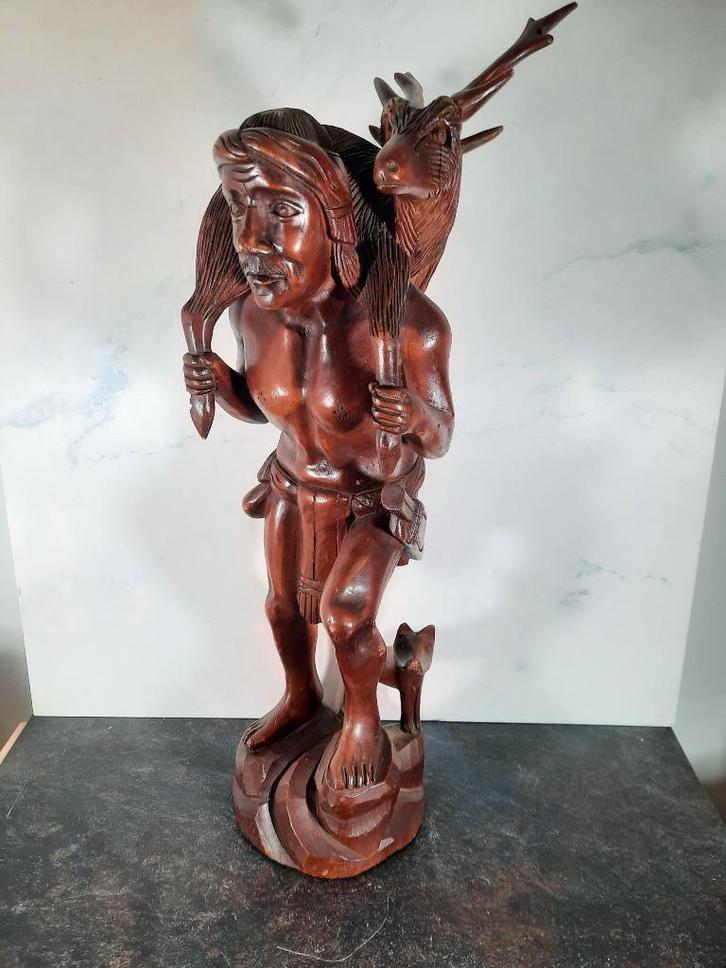 Houten beeld, Antiquités & Art, Art | Sculptures & Bois, Envoi