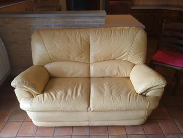 Canapé 2 places en cuir