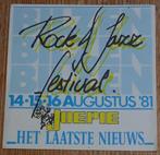 Vintage sticker Jazz Bilzen festival 1981 Joepie autocollant, Comme neuf, Autres types, Enlèvement ou Envoi