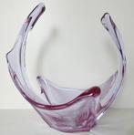 Mondgeblazen kunstglazen schaal, Murano-stijl, vintage, Huis en Inrichting, Gebruikt, Schaal, Ophalen of Verzenden, Glas