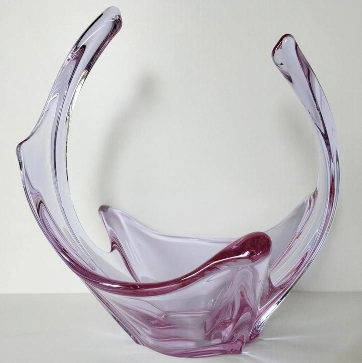 Mondgeblazen kunstglazen schaal, Murano-stijl, vintage, Huis en Inrichting, Woonaccessoires | Schalen en Manden, Gebruikt, Schaal