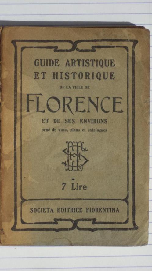 1928 antieke reisgids FLORENCE Firenze LUMACHI Italië gids, Boeken, Reisgidsen, Ophalen of Verzenden