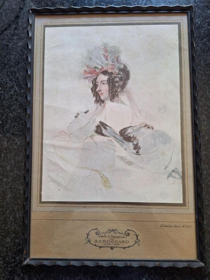 Etude a l'Aquarelle door Simon Jacques Rochard (1788-1872), Antiek en Kunst, Kunst | Tekeningen en Fotografie, Ophalen of Verzenden