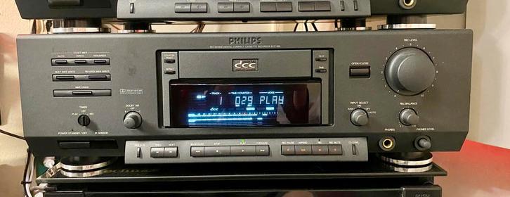  Philips DCC 900 gereviseerd, TV, Hi-fi & Vidéo, Decks cassettes, Simple, Philips, Auto-reverse, Commandes tactiles, Tape counter