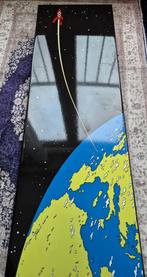 Glazen bord Kuifje maan 97x27 cm, Ophalen of Verzenden, Kuifje, Zo goed als nieuw