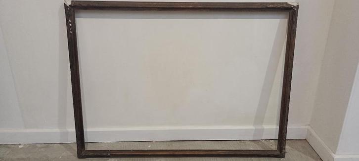 Antieke vergulde gegoten houten lijst, 90x66/83x59, barok,c4, Huis en Inrichting, Woonaccessoires | Lijsten, Gebruikt, Hout, Ophalen