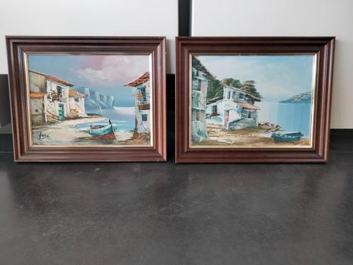 2 prachtige schilderijen van 50 x 40 cm, Huis en Inrichting, Woonaccessoires | Lijsten, Zo goed als nieuw, Minder dan 50 cm, Minder dan 50 cm