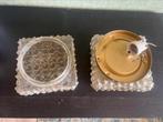 Vintage plafondlampen 2 stuks glas, Huis en Inrichting, Ophalen of Verzenden, Zo goed als nieuw, Glas