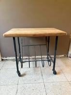 Bijzettafel met stevige hout , tijdschrift houder, Ophalen, Zo goed als nieuw