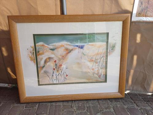 mooi groot schilderij in houten kader, Antiek en Kunst, Kunst | Schilderijen | Klassiek, Ophalen
