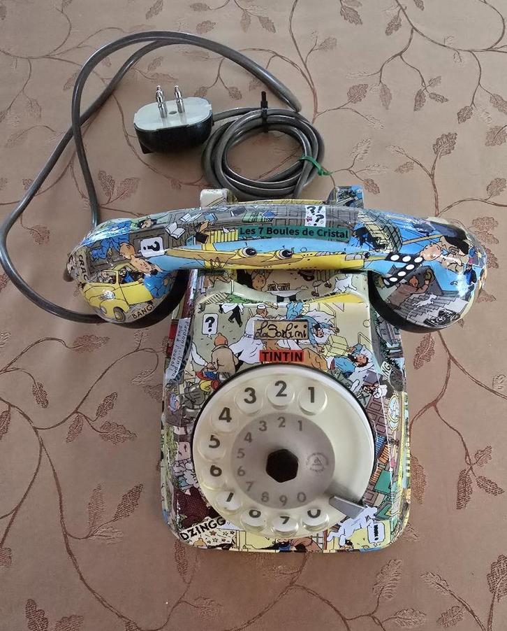 Telefoon Kuifje - Tintin, Télécoms, Téléphones fixes | Filaires, Comme neuf, Avec cadran rotatif, Enlèvement ou Envoi