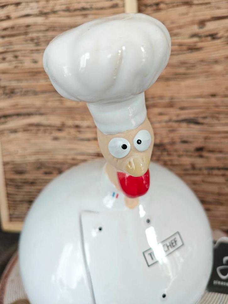 J Line - Poule Céramique Top Chef Toque Blanc, Maison & Meubles, Accessoires pour la Maison | Autre, Neuf, Enlèvement ou Envoi
