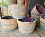 Eikenhouten bloembakken - wijnvat - whiskyvat - plantenbak, Ophalen, Tuin, Rond, Nieuw
