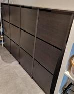 4 Schoenenkasten met 3 vakken, zwartbruin, Bissa IKEA., Huis en Inrichting, Kasten | Schoenenkasten, Ophalen, Gebruikt