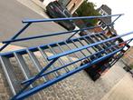 escalier industriel bleu avec grilles en galva, Utilisé, Enlèvement ou Envoi, Escalier