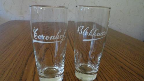 Bierglazen "Torenhof en Blekkaard", Verzamelen, Glas en Drinkglazen, Zo goed als nieuw, Bierglas, Ophalen of Verzenden